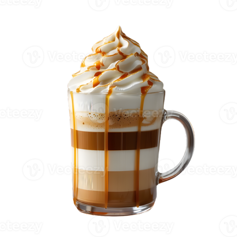 Fresh ice coffee in glasses isolated on white background png