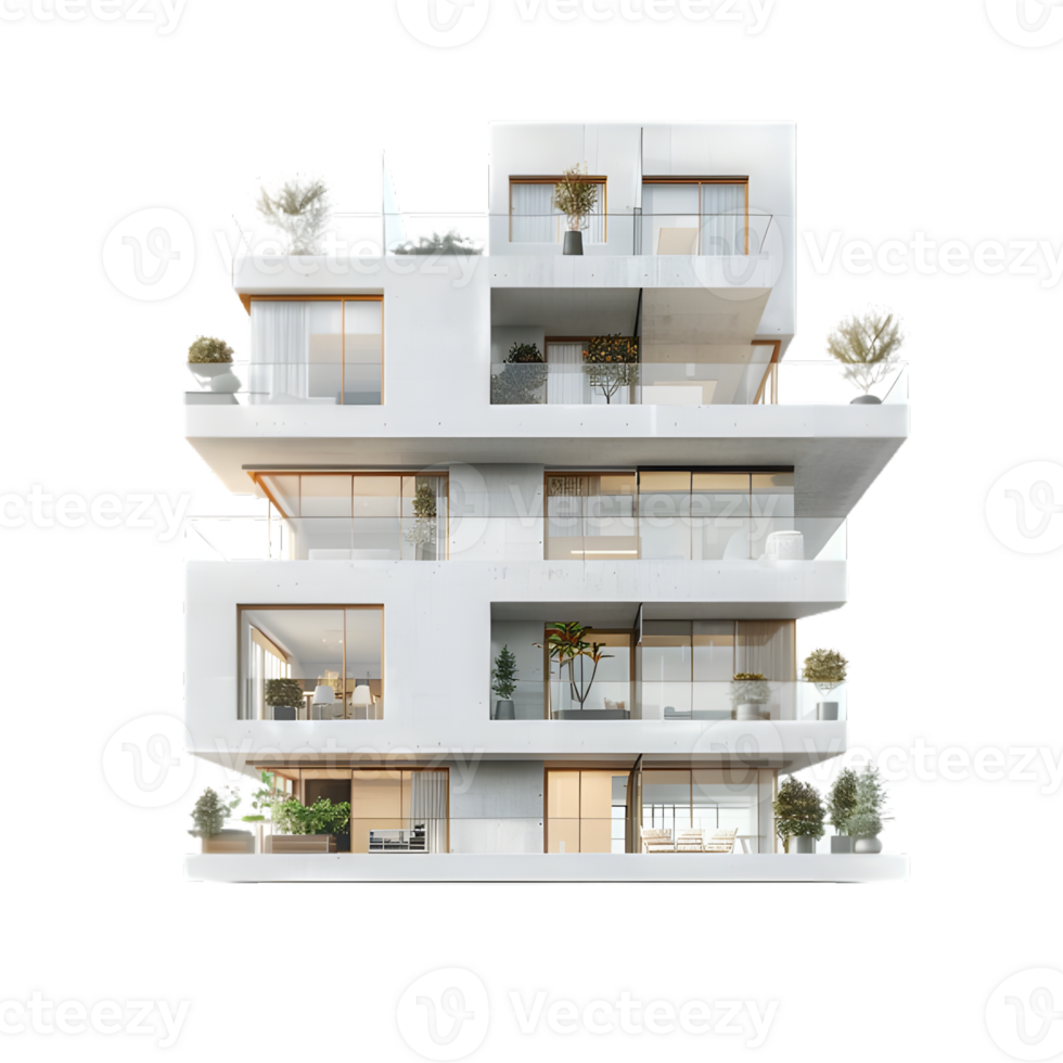 Modern Apartment Building Design Contemporary Architecture png
