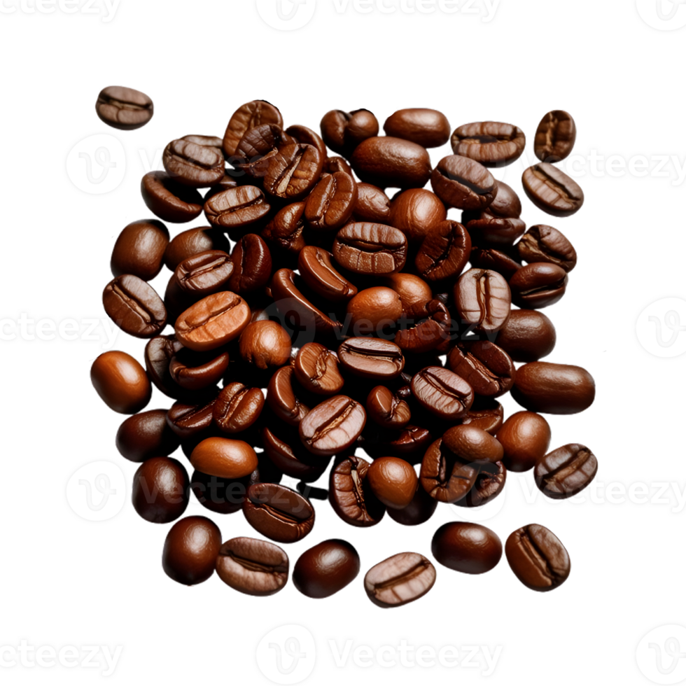 Roasted coffee beans aroma rich brew caffeine energy drink png