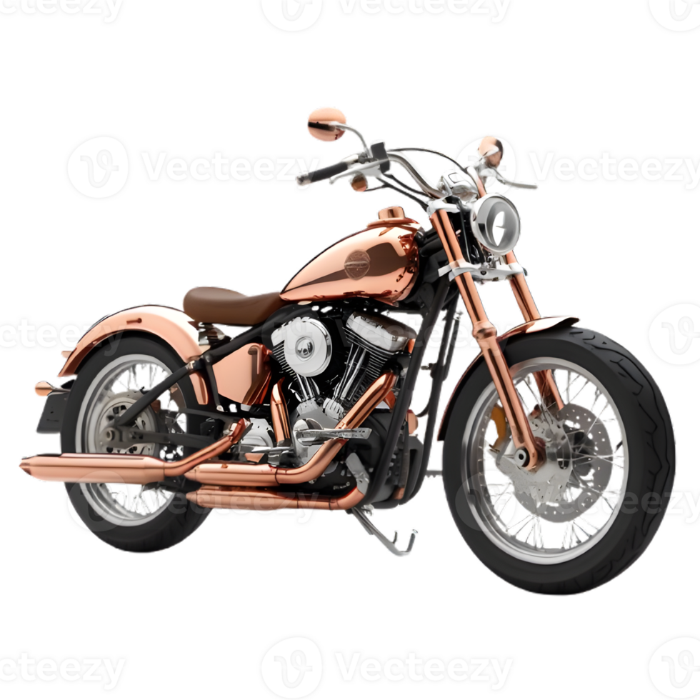 Brown Leather Motorcycle Chrome Details Classic Design png