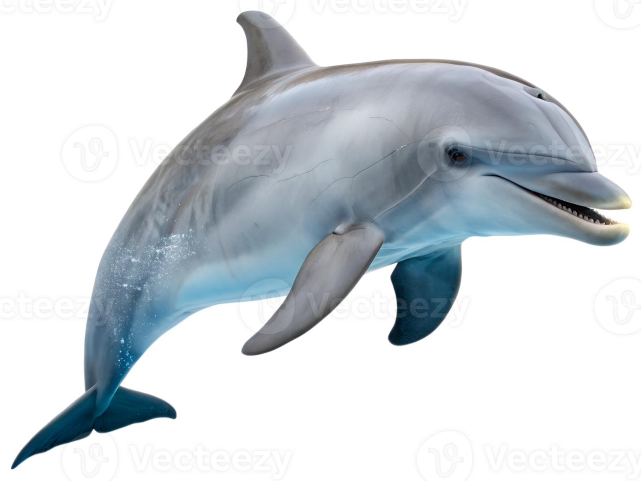 Dolphin isolated on the transparent background. Marine underwater wildlife png