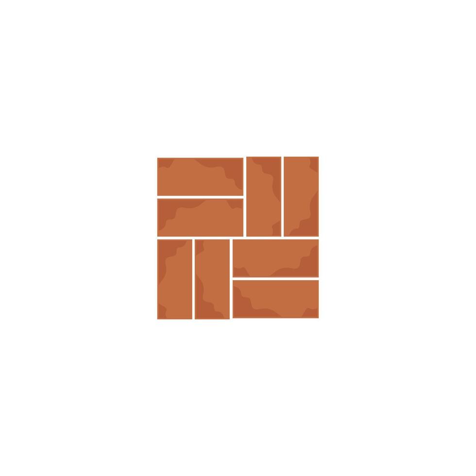 A brick wall with a square pattern on it vector