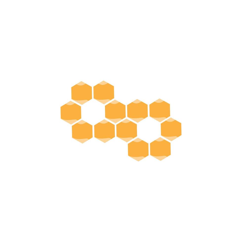 A logo with orange hexagons on it vector