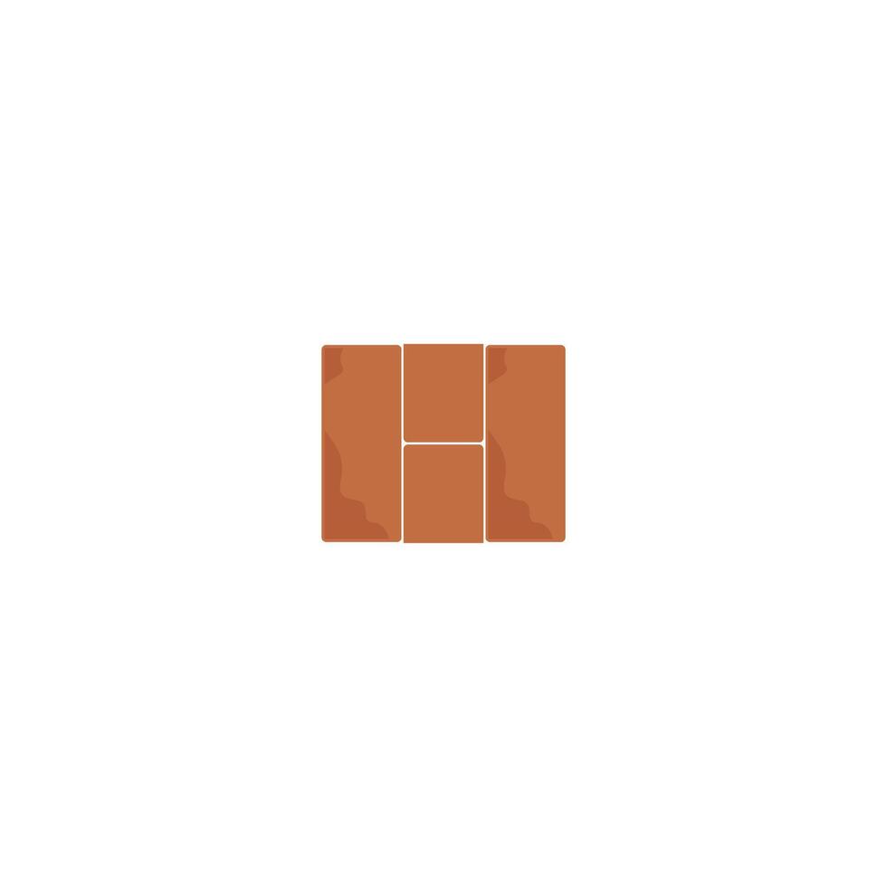 A brick wall with a red brick on it vector