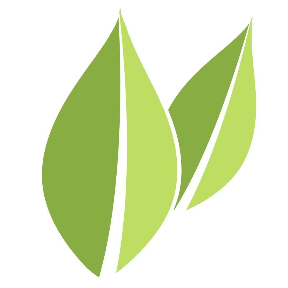 Eco icon green leaf flat vector