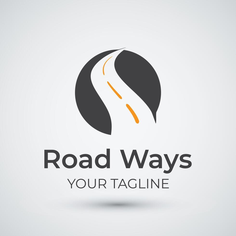 Circle Road Logo Design Icon Template vector