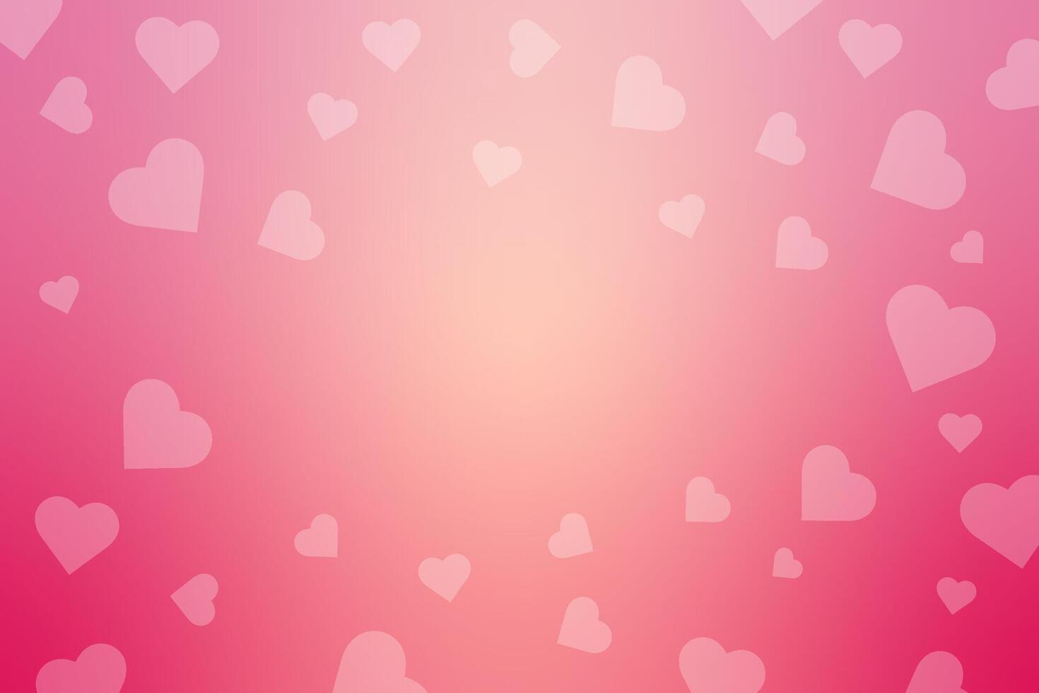 abstract background in crimson tones with the image of hearts in a circle with free space in the middle vector