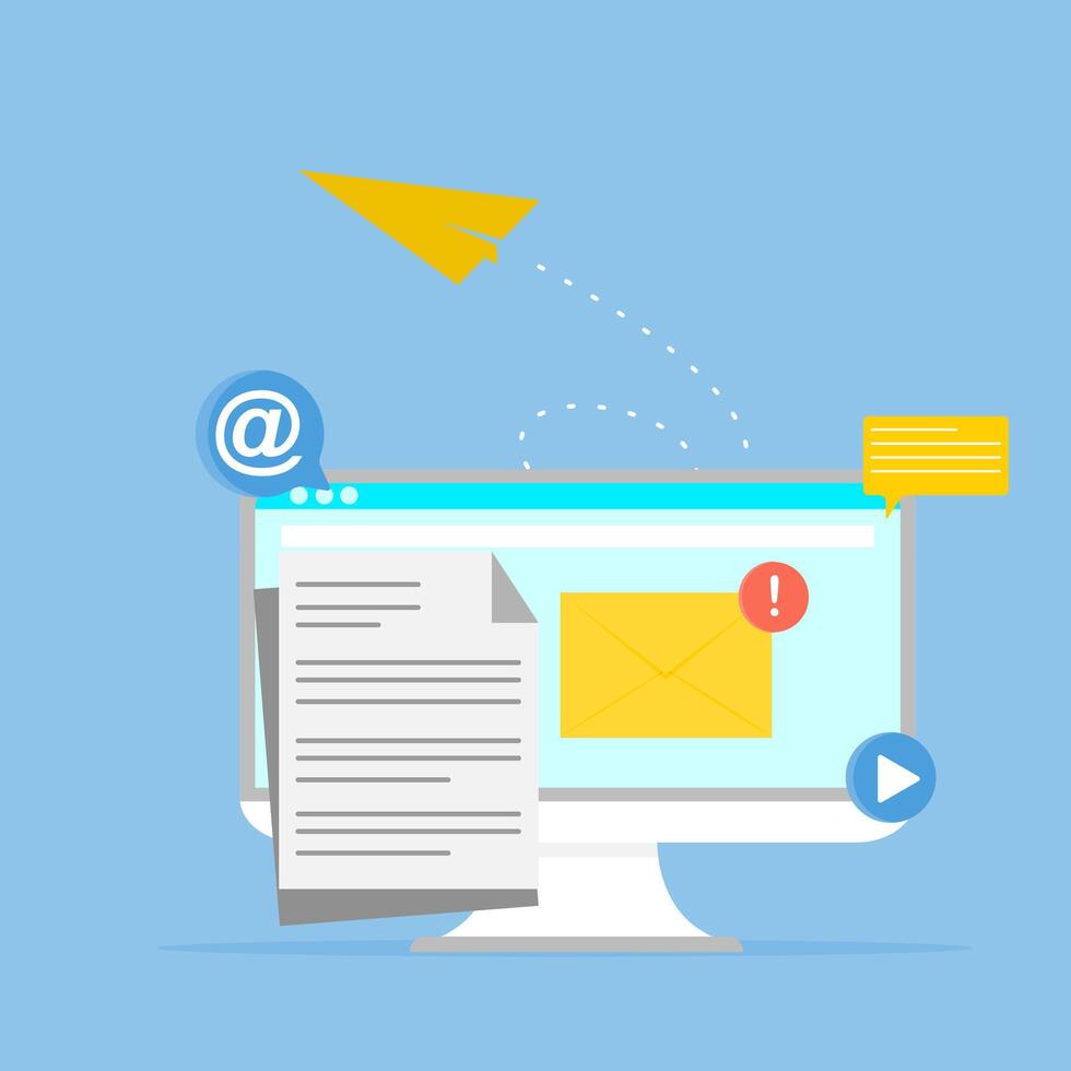 Email marketing concept vector
