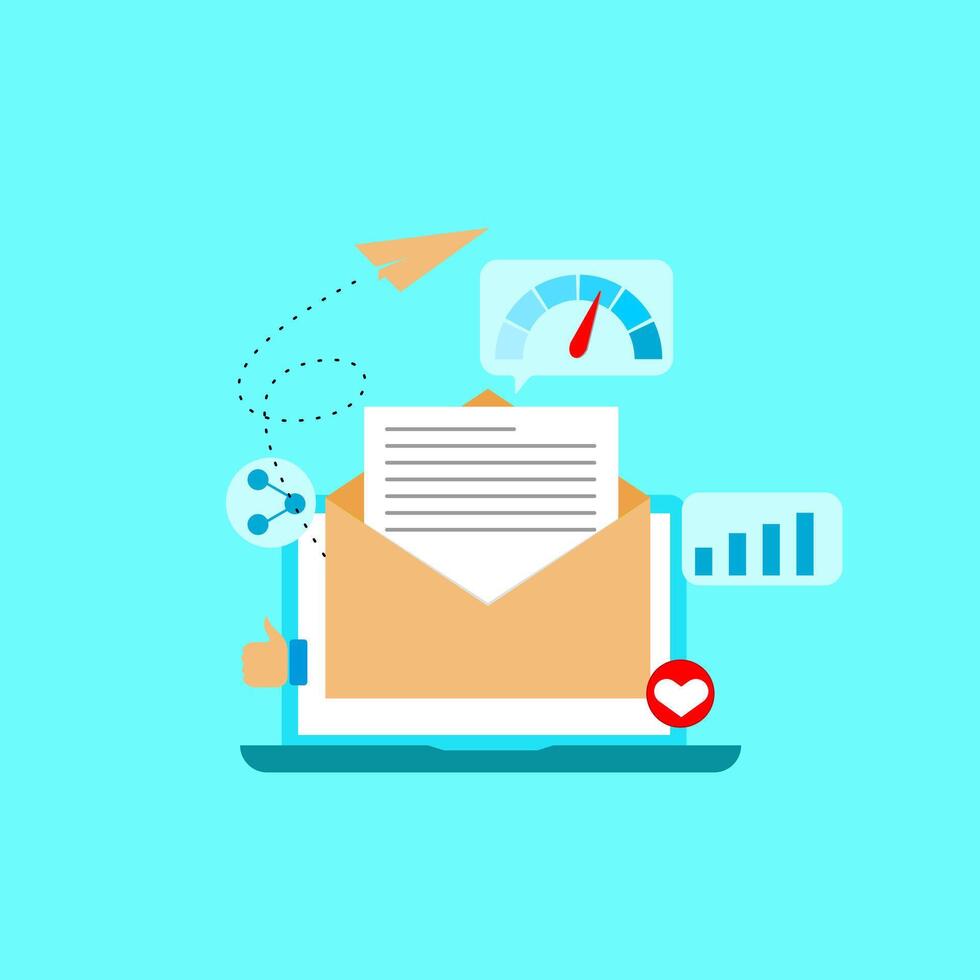 Email marketing is the best way to increase your business vector