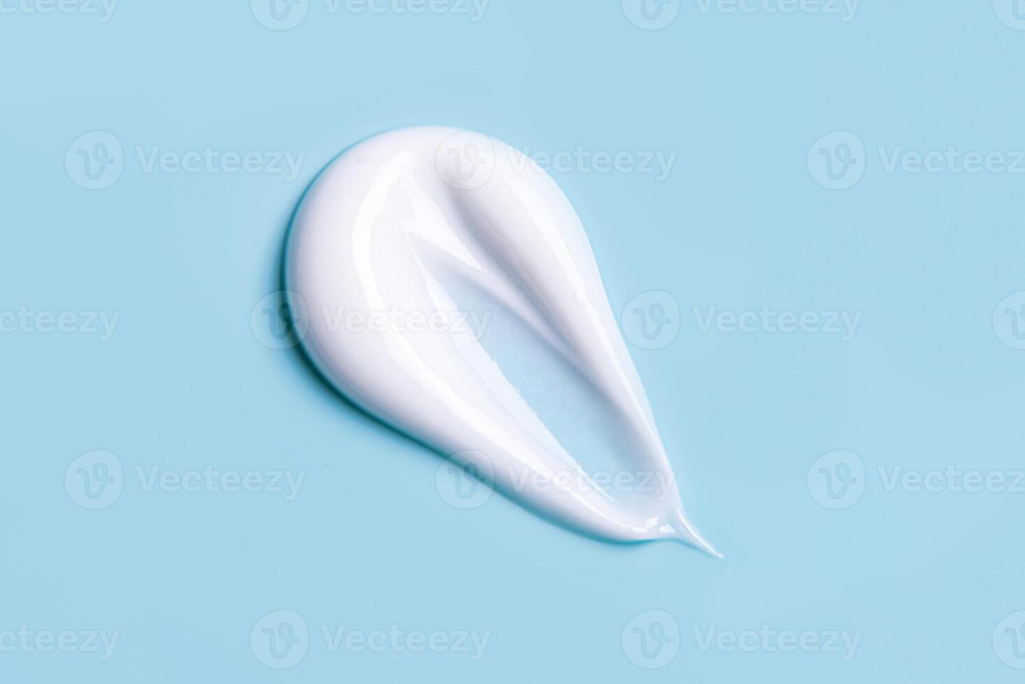 Beauty product sample on blue photo