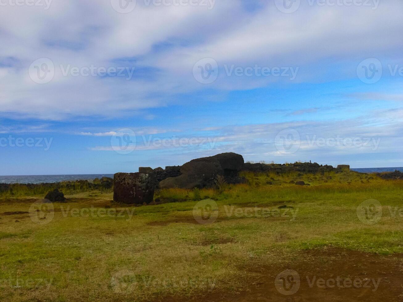 Tachyllite tuff stones, material from which the statues of Easter Island were made. photo