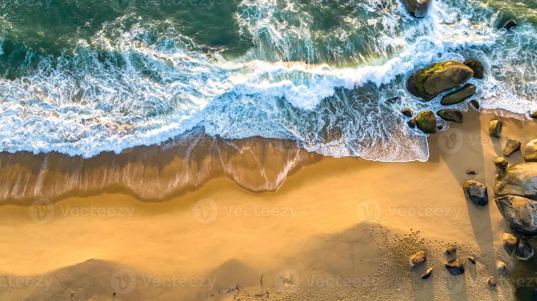 Balneario Camboriu in Santa Catarina. Taquaras Beach and Laranjeiras Beach in Balneario Camboriu. Aerial view in landscape. photo