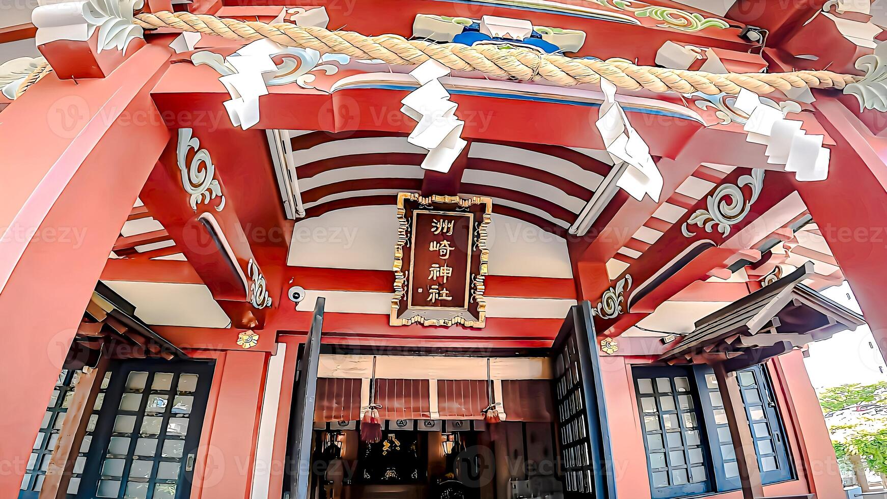 Susaki Shrine, a shrine located in Kiba, Koto Ward, Tokyo, Japan Founded by the Tokugawa shogunate and the birth mother of the five great shoguns, Lord Tsunayoshi, Keishoin was revered as the guardian photo