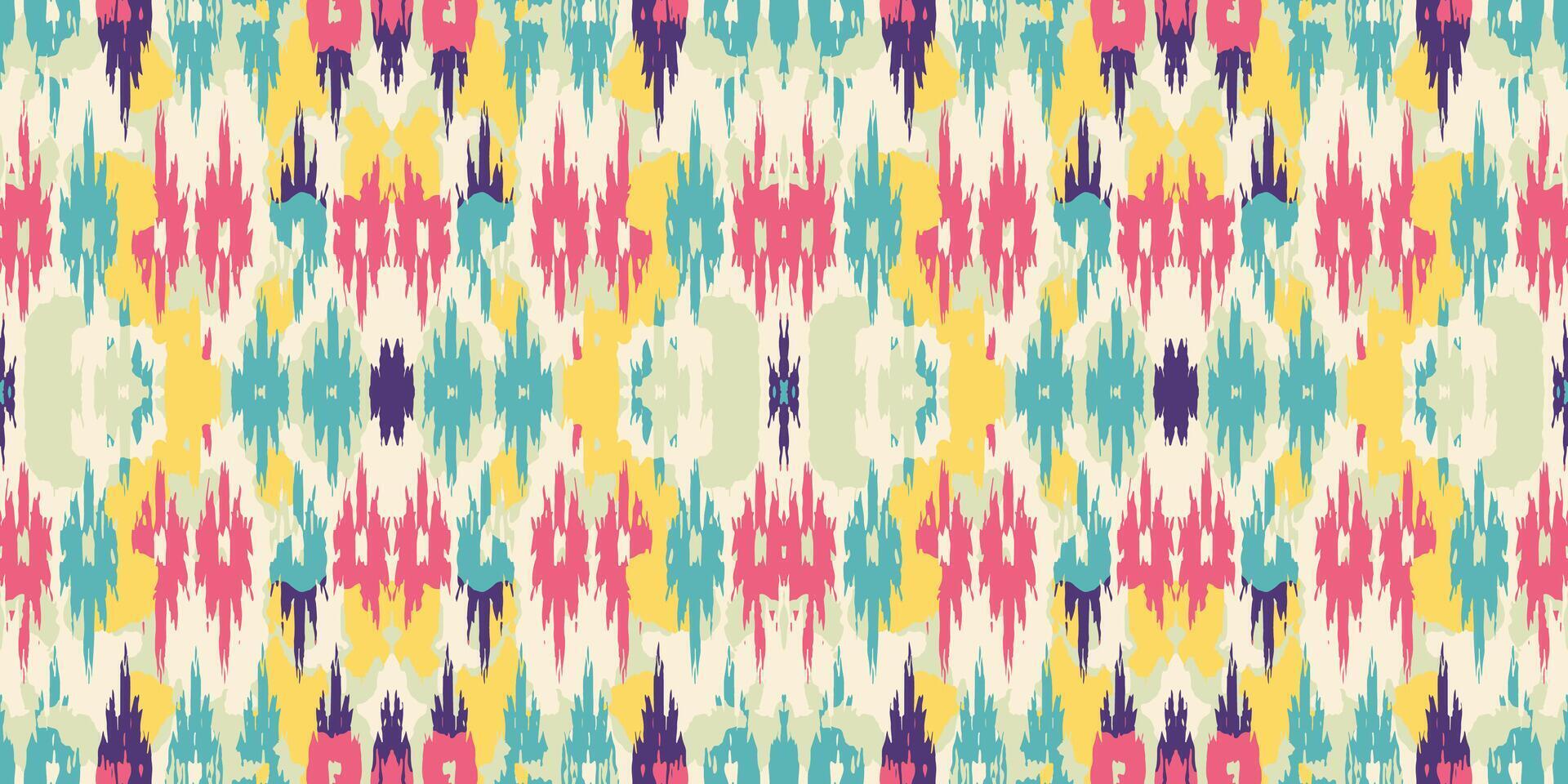 Seamless batik pattern,Seamless tribal batik pattern,and Seamless colorful pattern resemble ethnic boho, Aztec,and ikat styles.designed for use in wallpaper,fabric,curtain,carpet vector