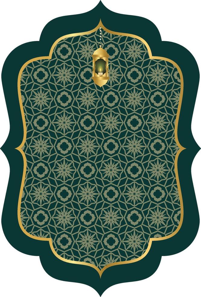 islamic arabic background with lantern. Greeting card, banner decor. vector