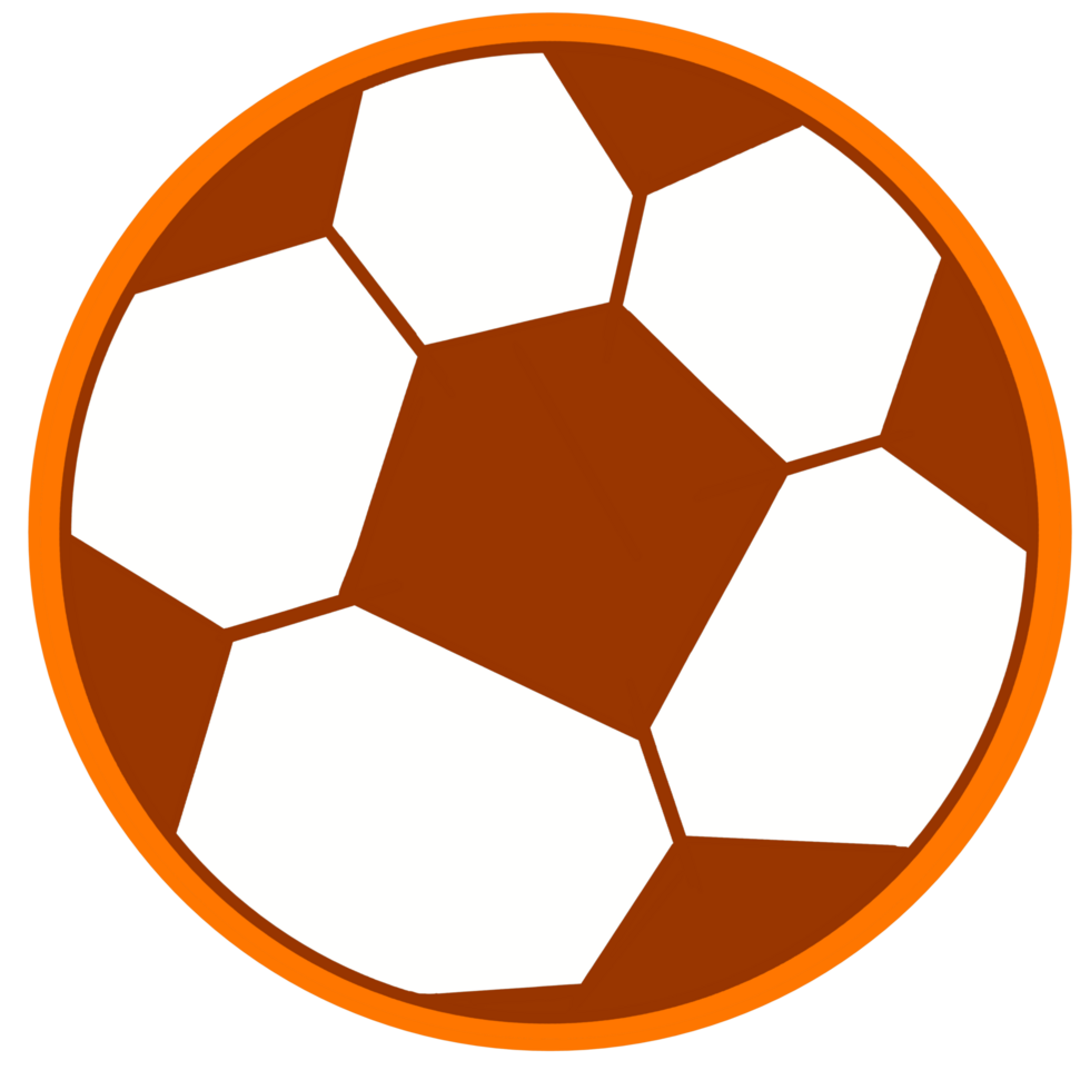 Soccer ball, ball icon, football sport drawing for stadium isolated.Element illustration png