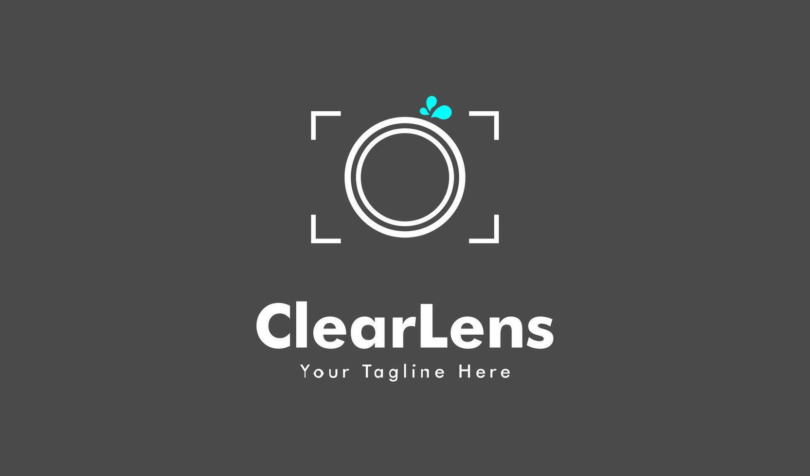 ClearLens logo icon for cleaning camera lens brand vector