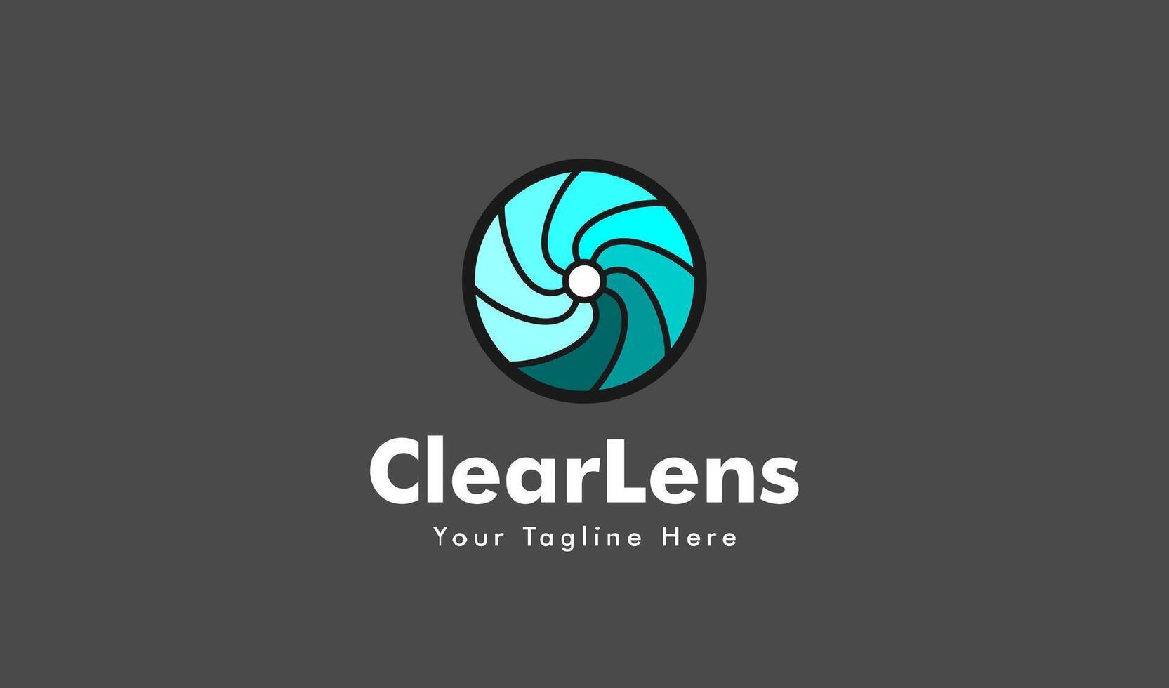 ClearLens logo icon for cleaning camera lens brand vector