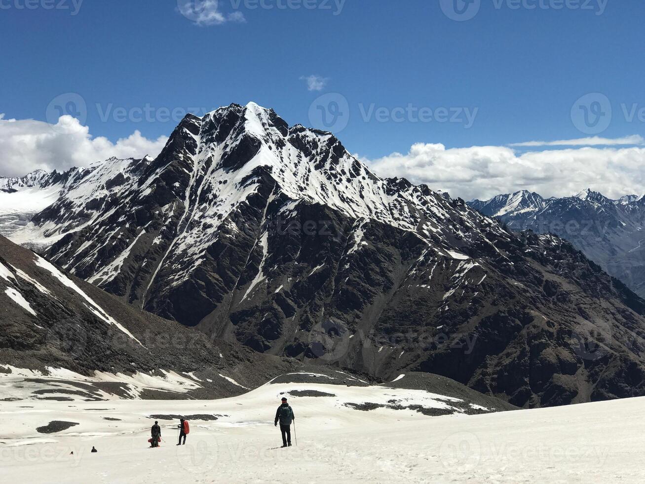 Trekking towards Pin Pass Trek in Himachal Pradesh, India photo