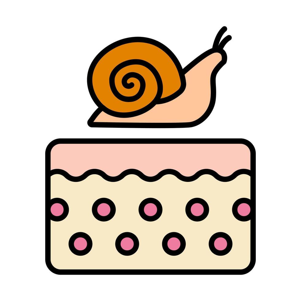 Snail mucin line icon. Cleansing, collagen, acid, exfoliating, moisturizing, rejuvenating, blackheads, pimples, sebum, pores, regimen, epilator, ultrasonic cleaning, cream, sun and cold protection vector