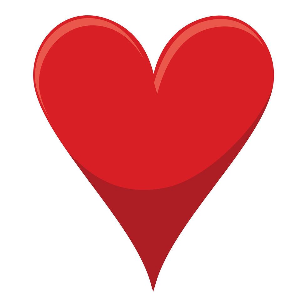 Red heart clipart on white background vector