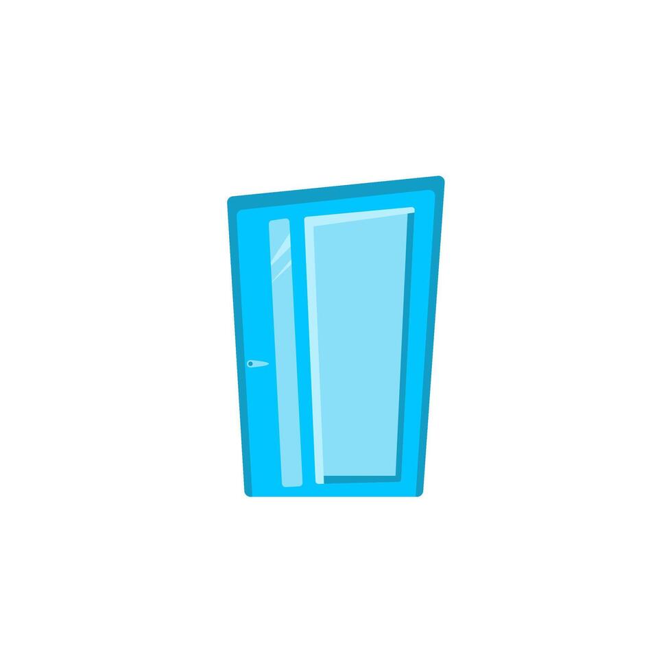 lock door with abstract shape and flat style. door illustration vector