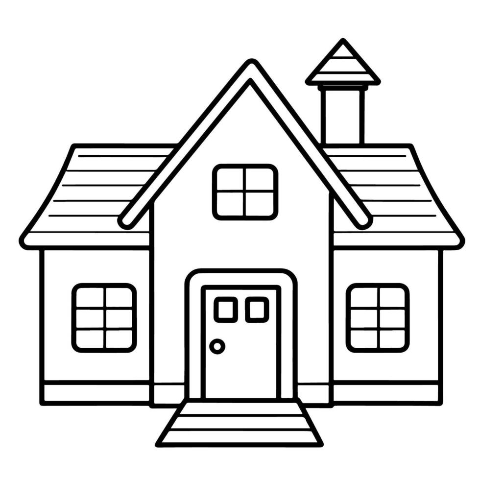 outline of a church icon, suitable for religious-themed designs. vector