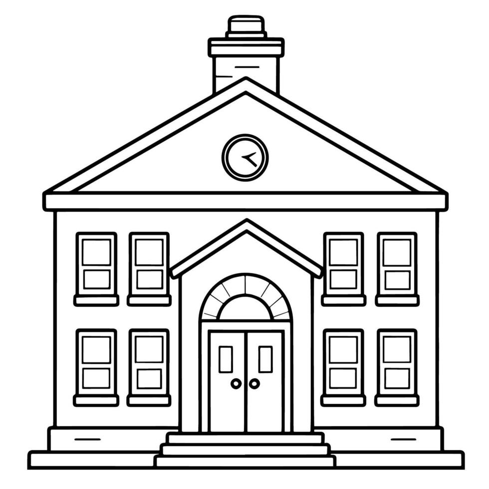 outline of a church icon, suitable for religious-themed designs. vector