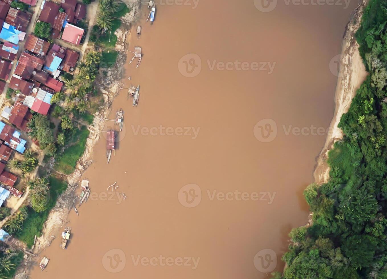 aerial view using a drone of the jungle of Borneo photo