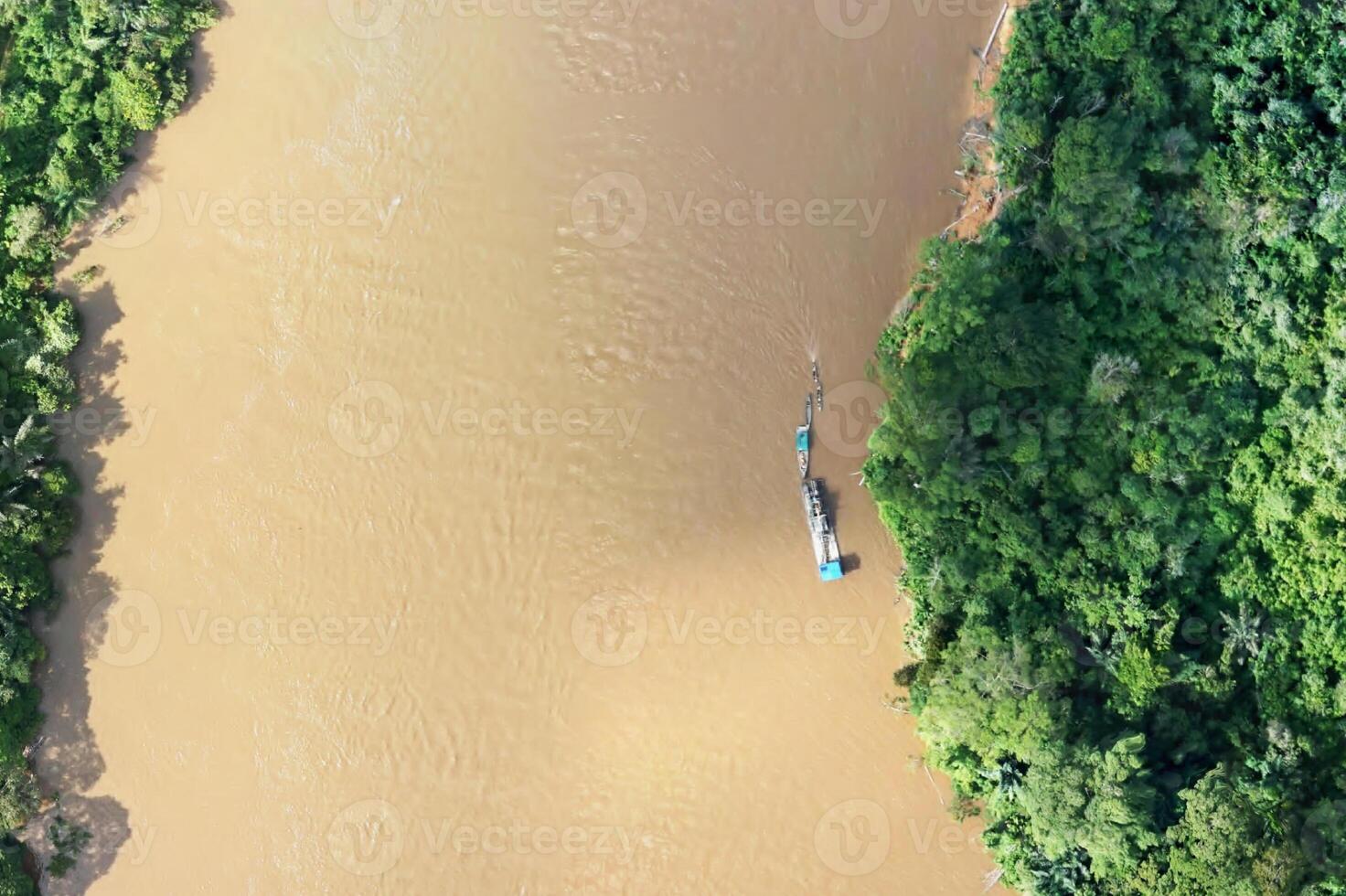aerial view using a drone of the jungle of Borneo photo