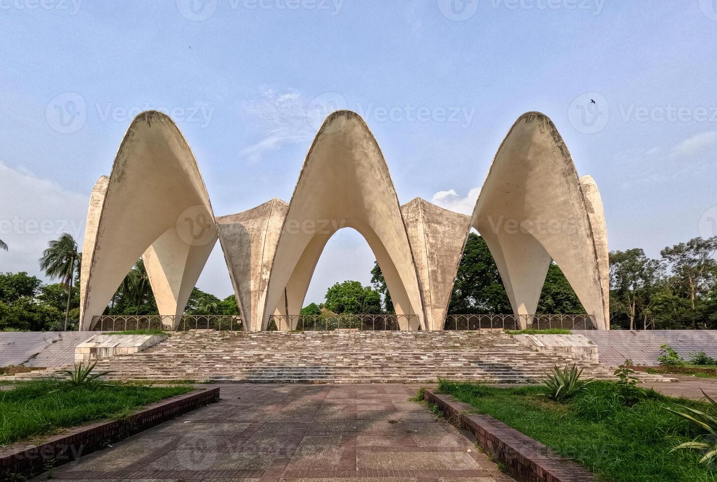 Architecture of Mausoleum of three leaders or Tin Netar Mazar at Shahbag Dhaka photo