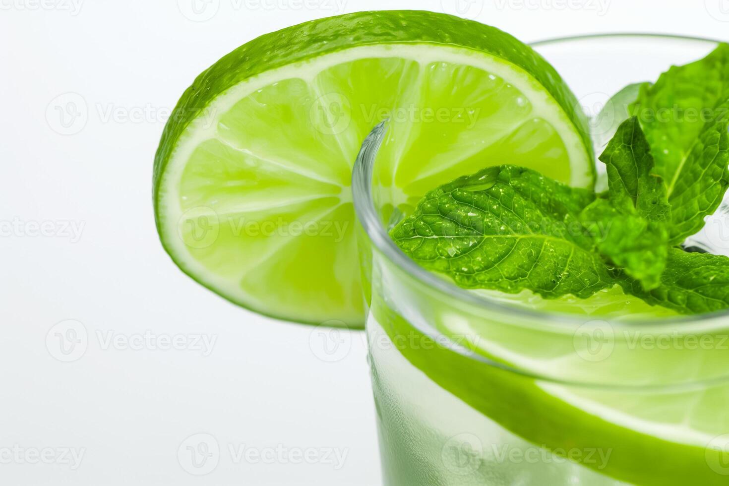 Refreshing lemonade mojito photo