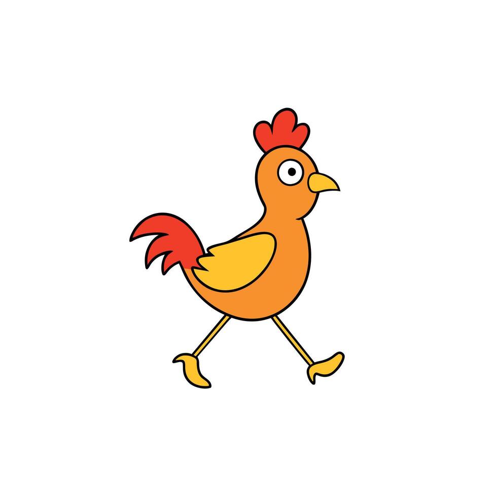 Barnevelder chicken knocks icon illustration vector