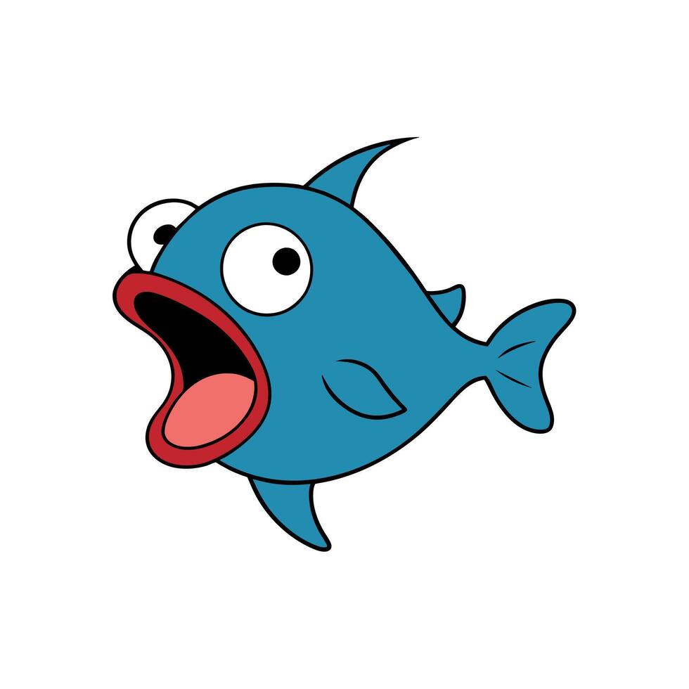 Barreleye Fish screams icon illustration vector