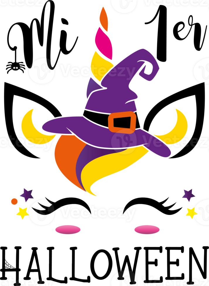 Mi primer Halloween unicornio png