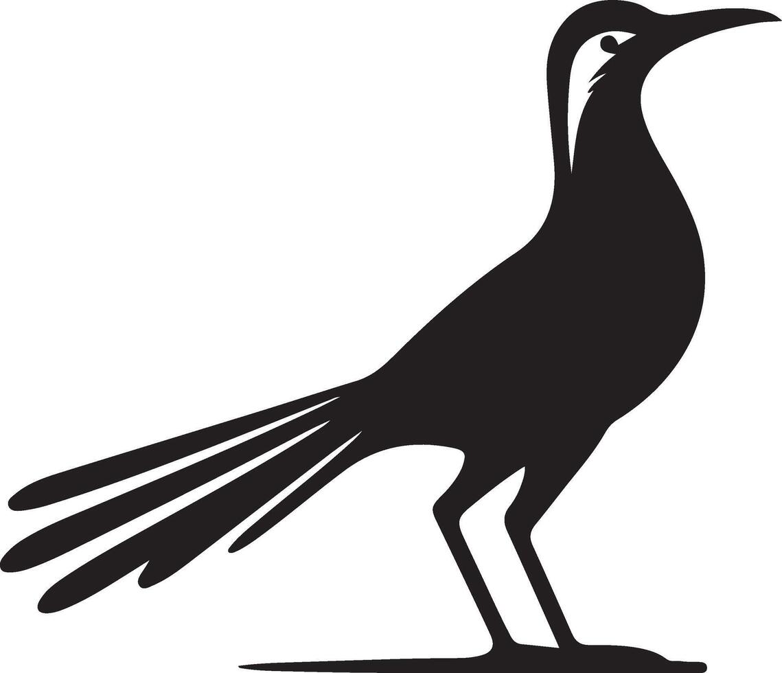 roadrunner silhouette black vector