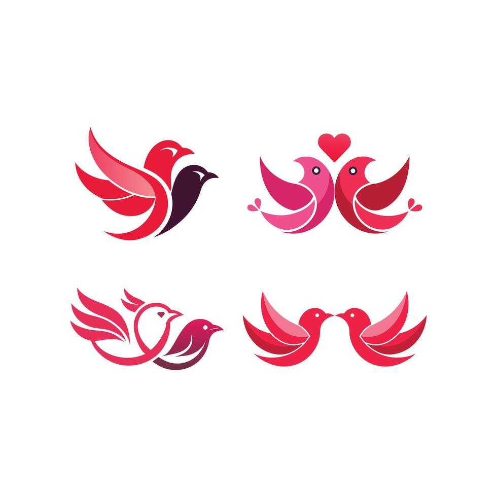 Valentine Couple Bird vector