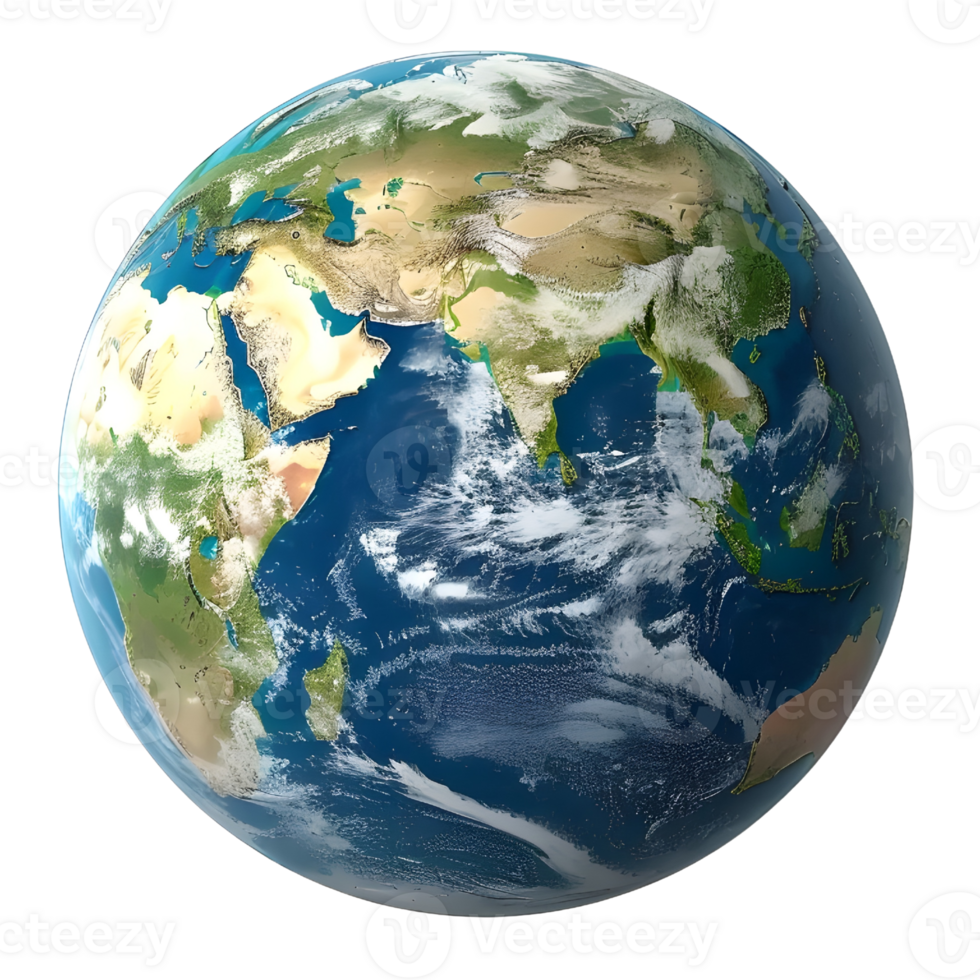 planet earths, isolated on transparent backgrounds, AI-Generated png
