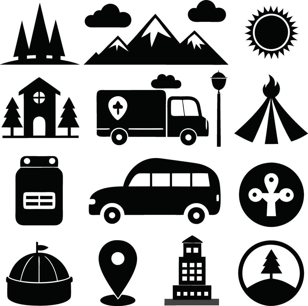 Cute 8 silhouette illustration icon looks grateful vector