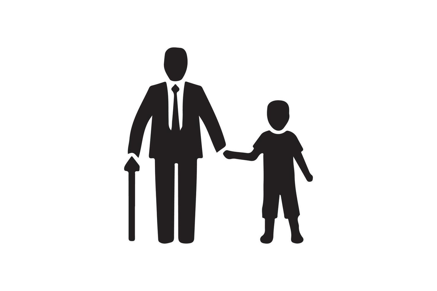 conjunto de silhueta de homens vector