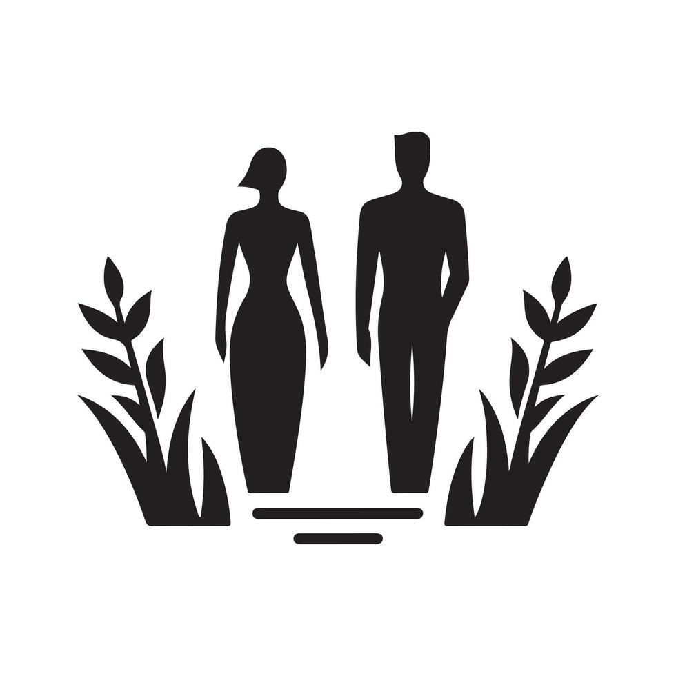 conjunto de silhueta de homens vector