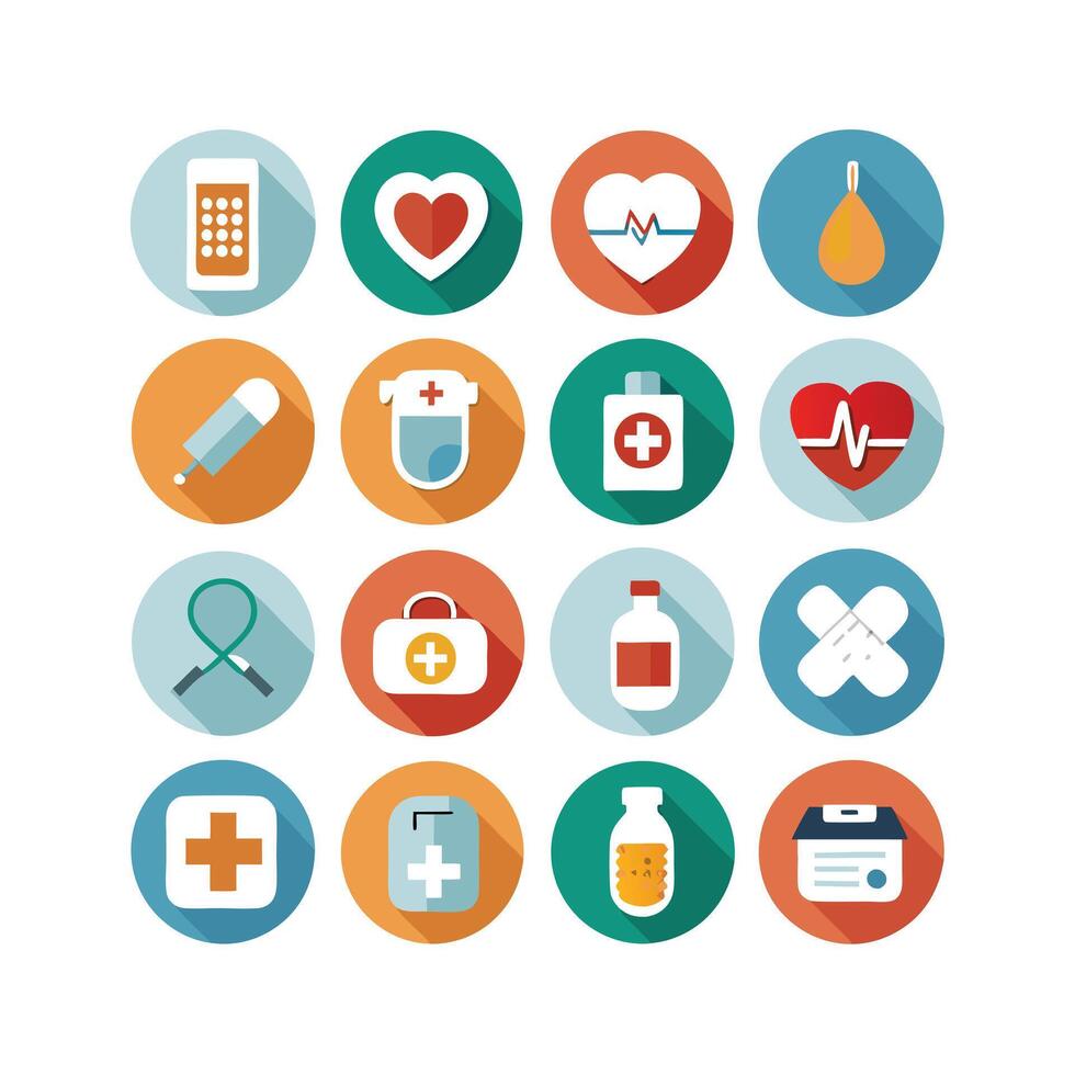 Healthcare Icon Set Collection for Documents, Websites and Mobile ApplicationsHealthcare Icon Set Collection for Documents, Websites and Mobile Applications vector