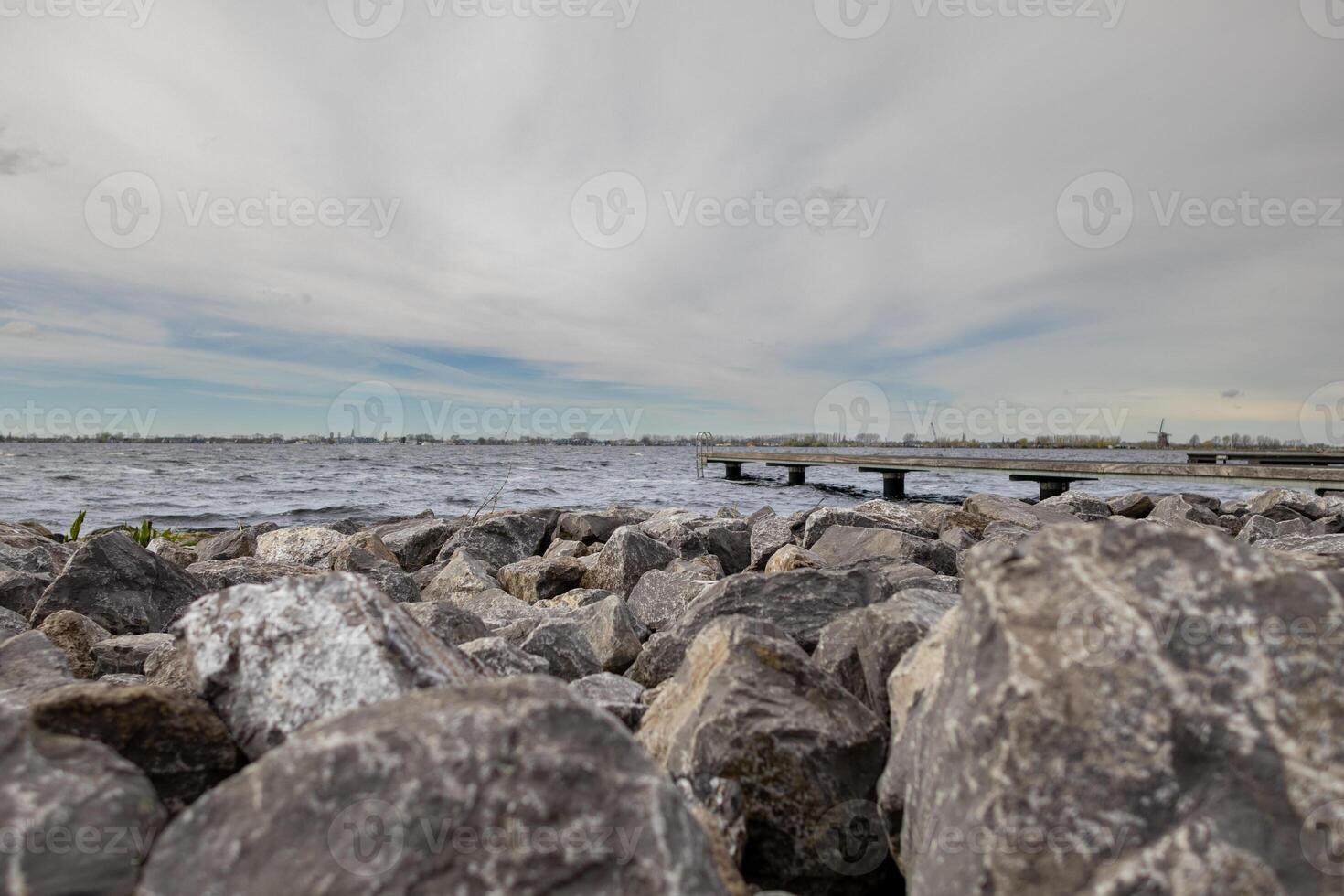 docks in a dutch town called rijnsaterwoude photo