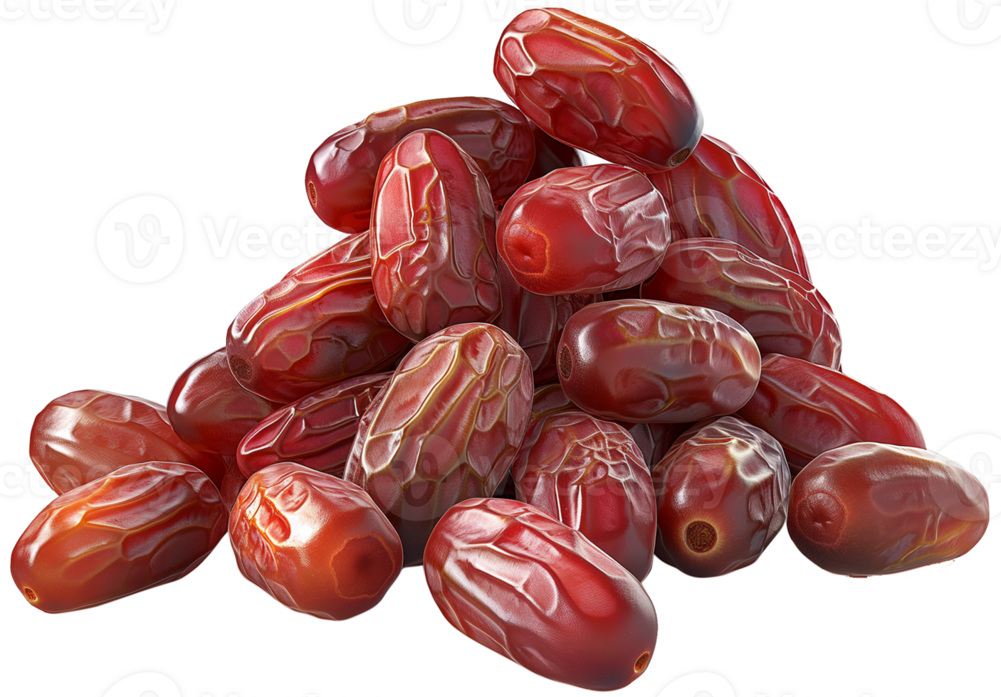 Ripe Group of dates fruit isolated on a transparent background png