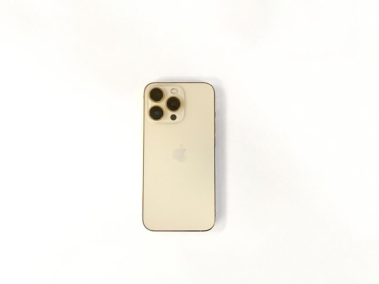 Stuttgart, Germany - 30.212.2021 New iPhone 13 Pro Gold photo
