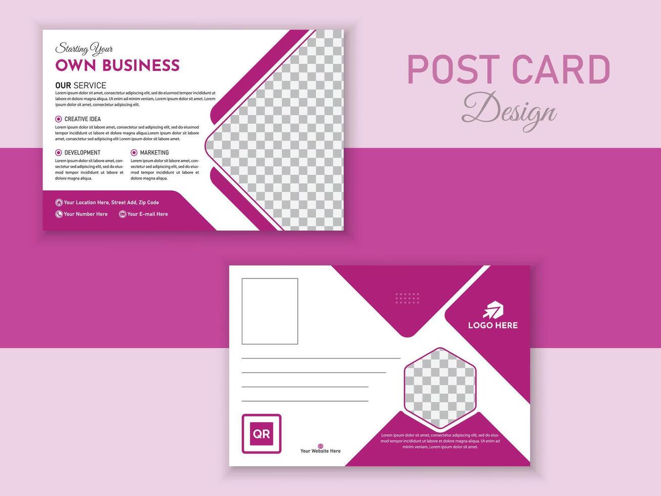 Creative Business Postcard Design Template for Professionals Modern and Elegant Postcard Design vector