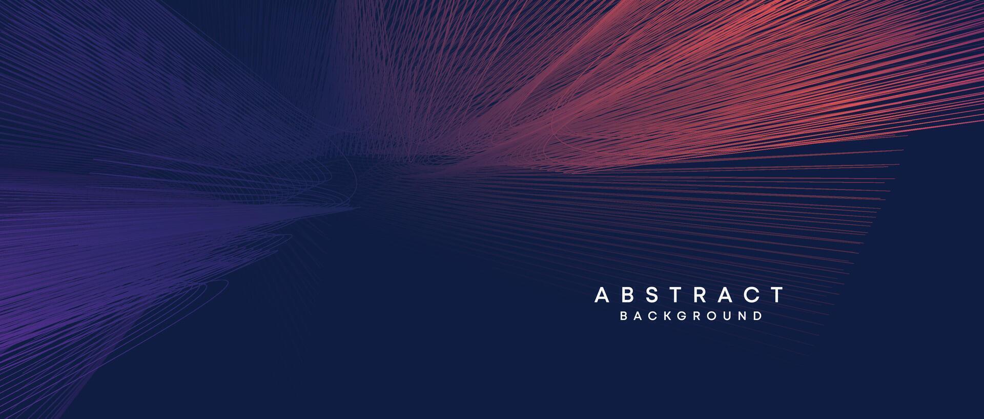 Abstract dark blue, purple geometric digital future technology flowing line background. Yellow-green-navy blue gradient wave lines texture web banner background for cover, header, poster, slide vector