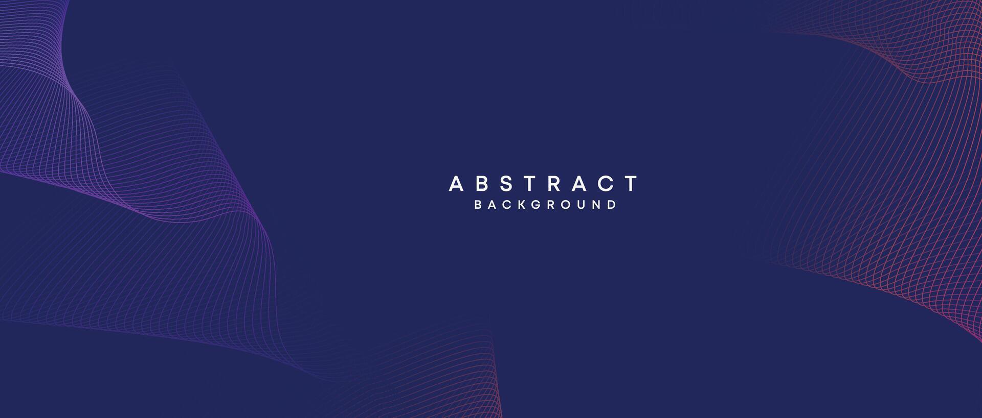 Abstract dark blue, purple geometric digital future technology flowing line background. Yellow-green-navy blue gradient wave lines texture web banner background for cover, header, poster, slide vector
