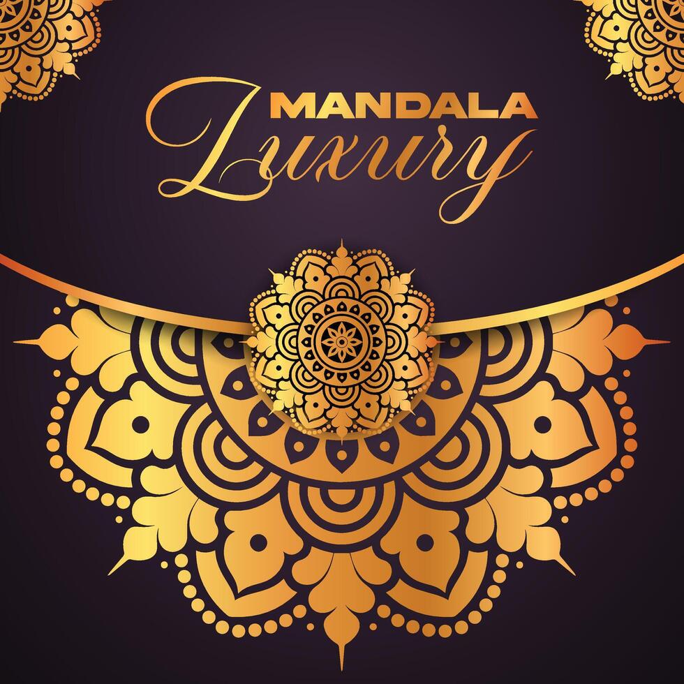 Luxurious and Artistic Gold Mandala Artwork for Elegant Spaces vector