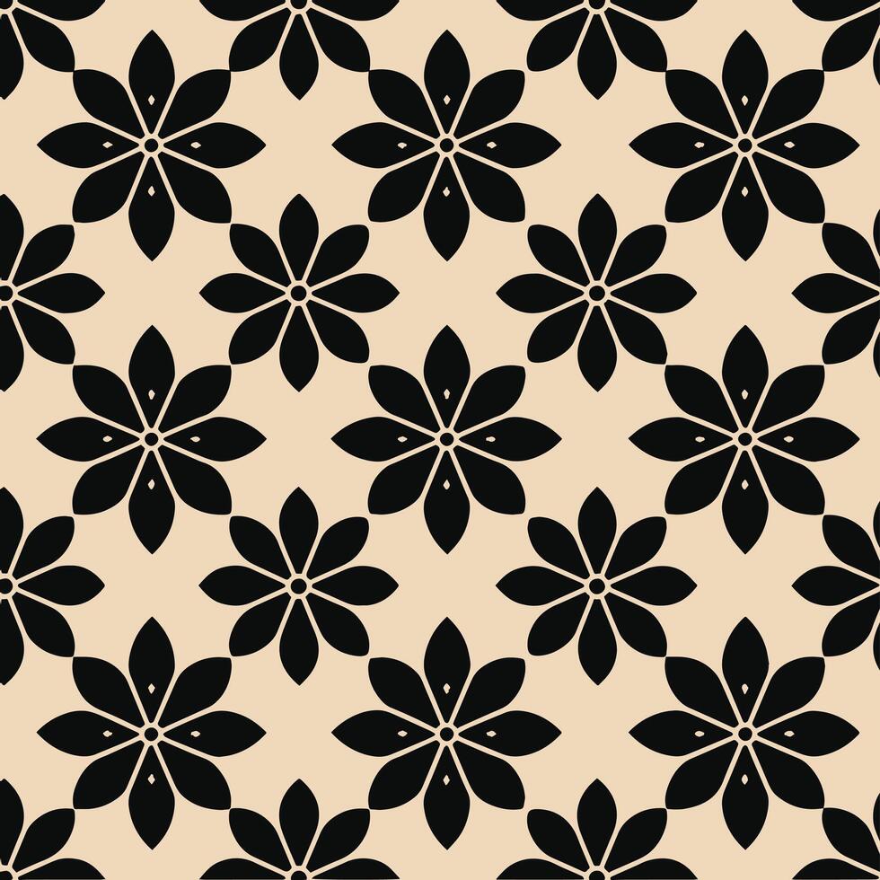 Minimalistic abstract black floral pattern. Black floral seamless pattern perfect for textile design, screensavers, covers, cards, invitations, posters, and more. vector